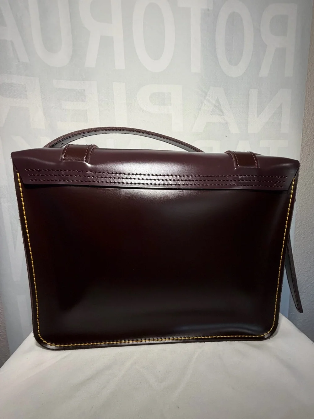 Dr. Martens classic burgundy 11 inch messenger bag